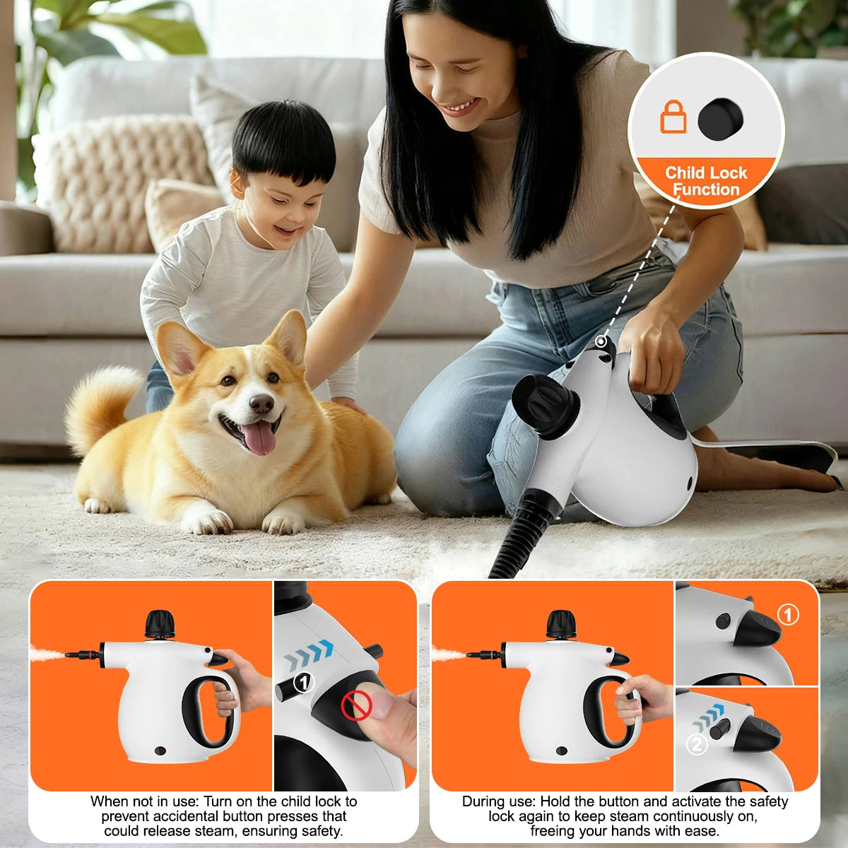 Jibzocart Handheld Steam Cleaner